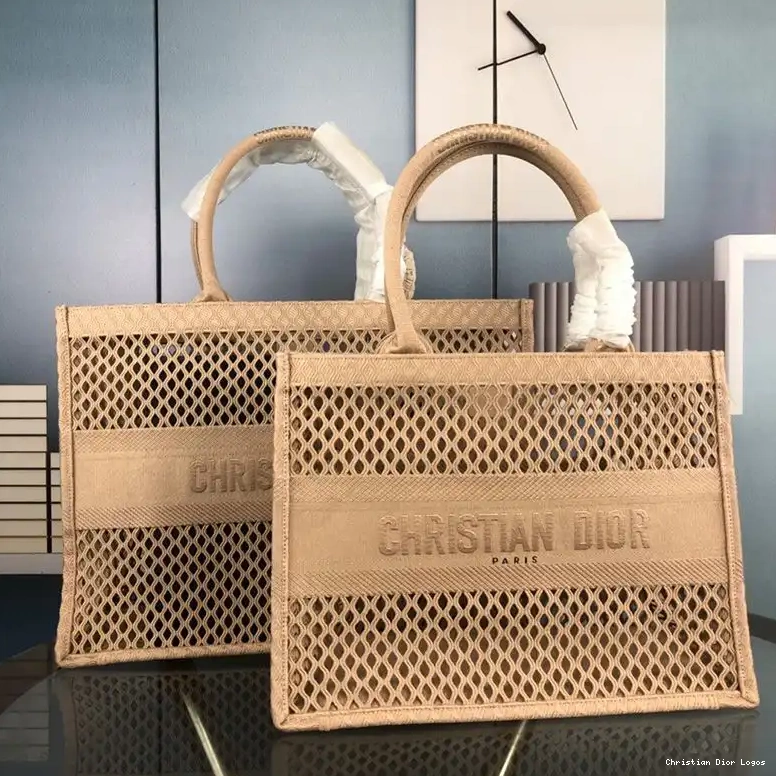 Canvas Tote Book Mesh Dior Apricot Motif 0415 Luxury